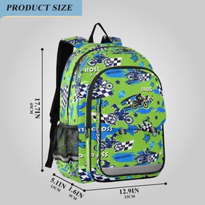 Unisex Lightweight Custom Cartoon <b>Backpack</b> Zipper Closure <b>Large</b> <b>Capacity</b> Schoolbag Primary Secondary Student School <b>Backpack</b> - Product Image 2