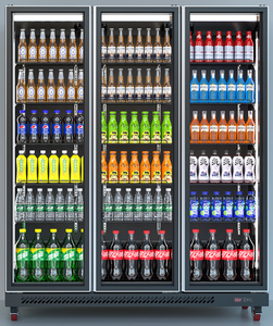 Equipo de Refrigeración Comercial de 3 Puertas, Refrigerador Vertical, <span class=keywords><strong>Vitrina</strong></span> Refrigerada, Refrigerador Usado en Supermercados, Congelador Comercial - Product Image 2