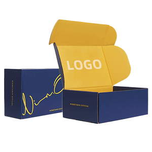 Boîte d'expédition en carton ondulé personnalisée en gros, imprimée en couleur, recyclable, avec logo personnalisé, pliable, pour emballage cadeau - Product Image 1