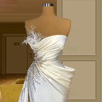 Robes de Mariée de Luxe Bustier Invité Blanc Bal Grande Taille Pas Cher Réception WM648