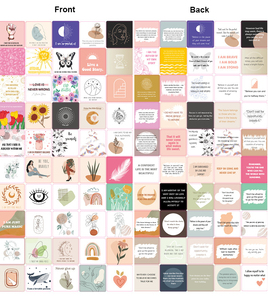 Affirmations positives Cartes <span class=keywords><strong>de</strong></span> voeux Femmes Encouragement Phrases <span class=keywords><strong>de</strong></span> motivation Bien-être mental Guérison spirituelle Carton fabriqué - Product Image 4