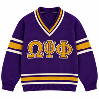 Pull personnalisé avec logo, pull d'hiver pour homme, pull décontracté à col rond brodé, pull ample de style universitaire, veste varsity, pull en tricot
