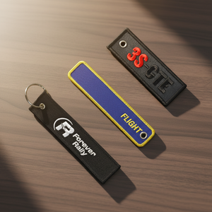 Porte-clés brodé AWELLS noir et bleu audacieux, accessoire durable <span class=keywords><strong>pour</strong></span> les motards et les voyageurs routiers, utilisation quotidienne, design tendance, cadeau idéal - Product Image 3