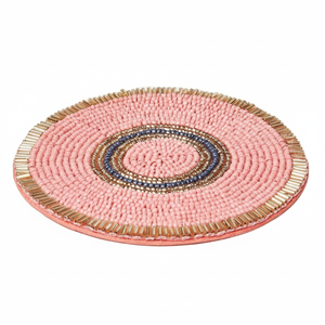 Le plus beau sous-verre brodé de perles fait à la main pour la cuisine à domicile et les hôtels, le bureau et les tasses. - Product Image 1