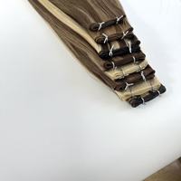 Extensions de cheveux humains vierges Remy européens doublement étirés pour une texture soyeuse et lisse, toutes couleurs compatibles, trame Geniu