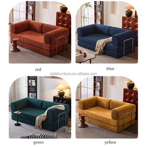 <span class=keywords><strong>Canapé</strong></span>-lit modulaire moderne pliable en <span class=keywords><strong>tissu</strong></span> rembourré pour salon, avec coussins et dossier en éponge – Offre Spéciale - Product Image 4