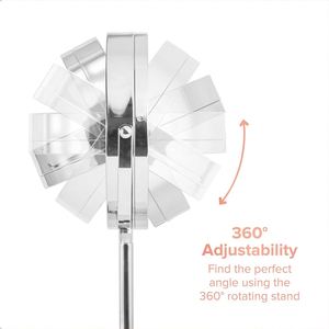 1x/3x/5x Magnification Double Sided Salon Style Iron Frame Glass LED Round Table Desk <b>Makeup</b> <b>Mirror</b> <b>with</b> <b>Light</b> for Living Room - Product Image 4
