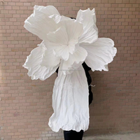Fournitures de fleurs de mariage, fleurs artisanales en papier suspendues de grande taille, décoration pour les fêtes, les festivals et les événements