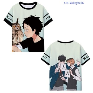 Haikyuu Hinata shoyo <span class=keywords><strong>tobio</strong></span> <span class=keywords><strong>kageyama</strong></span> เสื้อผ้าไหมนมเสื้อยืดอะนิเมะชาย8แบบ - Product Image 6
