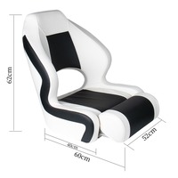 SINO noir blanc pliant pont siège bateau pêche Marine matériel accessoires Pro coulée bout à bout chaise vélo Marine fournitures