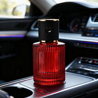 Bouteille diffuseur d'huiles essentielles vide de 120 ml rouge colorée, fournie par l'usine, pour salon, chambre, voiture, bouteille d'encens