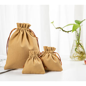 ถุงผ้าฝ้ายใส่เครื่องประดับคุณภาพสูง ทันสมัย ถักอย่างดี พร้อมโลโก้ - Product Image 2