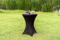 Nouveaux produits table de cocktail ronde debout pliante table de bar en plastique pour fête