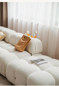 <span class=keywords><strong>Sofa</strong></span> Beludru Domba Keluarga Kecil Modul Persegi, <span class=keywords><strong>Sofa</strong></span> Kombinasi Angin Putih Kasmir Ruang Tamu - Product Image 2