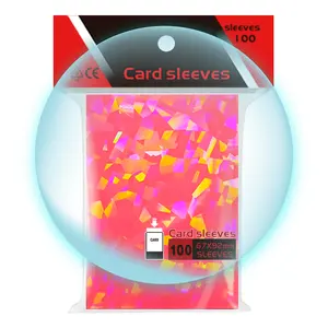 Custom High Quality Design Perfect Fit Hologram Card Sleeves Protector Trading Plastic Game Card Sleeve