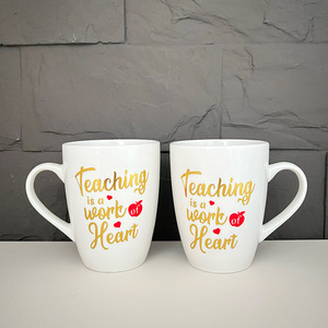 Mug en céramique personnalisé avec impression de lettres, mugs en porcelaine, coffret cadeau pour la rentrée scolaire - Product Image 1