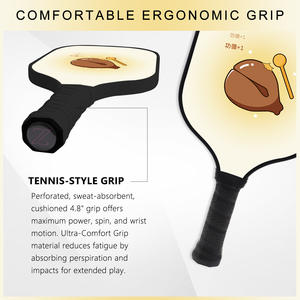 Raqueta de Pickleball Personalizable sin Bordes, de Fibra de Carbono T700, Moldeada en Frío, Núcleo de Panal, Ligera, Duradera, para Entretenimiento - Product Image 5