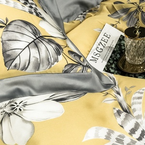 Factory Hot <strong>Sale</strong> Yellow Lyocell Fiber Printing <strong>Duvet</strong> Covers <strong>Super</strong> <strong>king</strong> Size Bedsheets Bedding Sets - Product Image 6