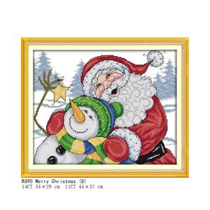 NKF Các Loại Khác Nhau Của Ông Già Noel CHA Giáng Sinh Dmc Cross Stitch Kits DIY Handmade Quà Tặng Giáng Sinh - Product Image 5