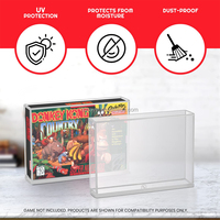 Boîte de présentation en acrylique UV pour jeux vidéo Super Nintendo SNES N64 MKDGS