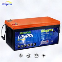 Batería de ciclo profundo LiFePO4 36V 100AH Grado A de alto rendimiento con BMS inteligente RS485, conector Anderson, más de 6000 ciclos, CE RoHS IP67 OEM ODM