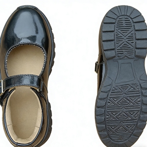 Chaussures Mary Jane noires pour femmes, en stock, fabriquées en Chine, à bout carré, en cuir verni, confortables, à talon moyen, légères, pour le bureau - Product Image 5