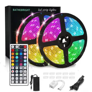 5050 SMD 4pin âm nhạc Sync đa màu LED ánh sáng 24 key 44key Strips với điều khiển từ xa 5 mét thông minh RGB LED Light strip kit