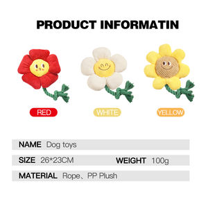 Üretici toptan çiçek tasarım köpek peluş halat oyuncakları - Product Image 2