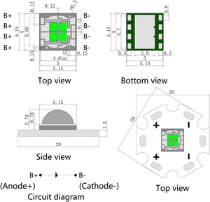 오리지널 3535 라이트 3V 1와트 1W 야외용 백색 80CRI 90CRI 화이트 CREEs <span class=keywords><strong>SMD</strong></span> <span class=keywords><strong>LED</strong></span> 칩(PCB 포함) 10mm 8mm 20mm 스타 보드 - Product Image 5