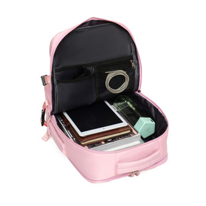 Laptop <b>Backpack</b> For Men 36-55L Multi Function <b>With</b> Laptop <b>Compartment</b> Everyday Use Solid Color Macaron Pink - Product Image 1