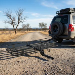 Portaequipajes plegable para remolque, 60 x 24 x 6 pulgadas, capacidad de 500 libras, rejilla metálica para uso en vehículos todoterreno - Product Image 2