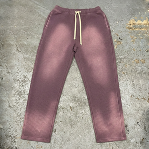 Pantalon de survêtement droit en tricot gaufré personnalisé, haute qualité, effet délavé, texture gaufrée, pour homme, fabricant Habits Homme - Product Image 1