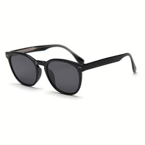 Lunettes de soleil polarisées rétro tendance 2025 avec logo personnalisé, branches en acétate, protection UV400, monture ronde en TR90 pour hommes et femmes - Product Image 4