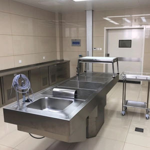 Table de nettoyage <span class=keywords><strong>mortuaire</strong></span> en acier inoxydable, station de <span class=keywords><strong>lavage</strong></span> et de désinfection des corps de type européen/américain pour hôpital, morgue, durable - Product Image 6