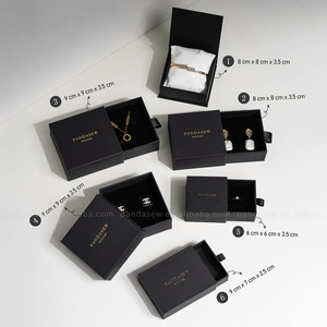 PandaSew Custom Logo Sliding <strong>Jewelry</strong> <strong>Box</strong> <strong>Jewelry</strong> Drawer <strong>Box</strong> Cardboard Bracelet Ring Earring Necklace <strong>Jewelry</strong> <strong>Box</strong> - Product Image 6