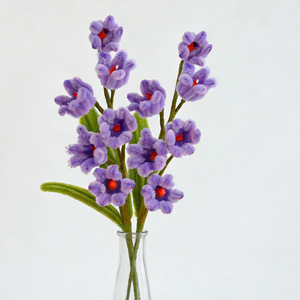 Fleur artificielle violette tressée à la main de 30 cm, bâton torsadé, accessoire de décoration pour bouquet DIY, ornement pour la Saint-Valentin - Product Image 1