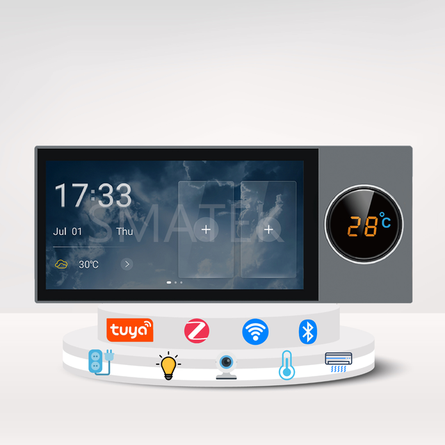 Tuya Smart Home Intelligence Smart Home Interaction Smart Home Control Touchscreen with 6'' Knob Panel Tuya Zigbee Hub