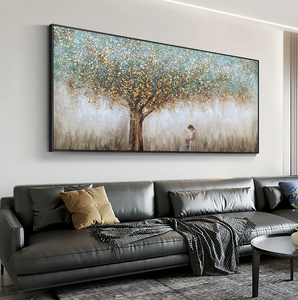 Arte Murale Boho Originale Fatta a Mano con Texture di Baniano, Decorazione Moderna per Soggiorno, Dipinto a Olio Astratto dell'<span class=keywords><strong>Albero</strong></span> <span class=keywords><strong>della</strong></span> <span class=keywords><strong>Vita</strong></span> su Tela - Product Image 5