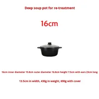 Casserole classique à double anse antiadhésive et épaissie pour soupes et sautés, avec couvercle en verre