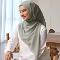100 couleurs Top vente malaisie écharpe respirant solide voile 110*110cm carré femmes Tudung japonais coton Hijab