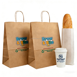Bolsas de Papel Kraft Personalizadas, Reciclables, para Compras, Impresión de Fábrica al por Mayor - Product Image 3