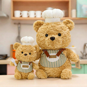 <b>Cute</b> Chef Animal Plush <b>Doll</b> With Apron And Chef Hat Soft Stuffed Penguin Elephant Sheep Bear Chicken Toy For Kids Gift - Product Image 6