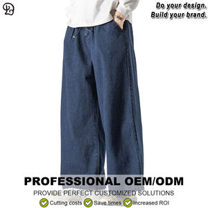 <span class=keywords><strong>Pantalones</strong></span> Vaqueros de Mezclilla Extra Grandes para Hombre, Corte Holgado, Pierna Ancha, Cintura Elástica, Estilo Casual, Ropa <span class=keywords><strong>Urbana</strong></span> de Moda, Prenda Inferior Informal para Uso Diario - Product Image 6