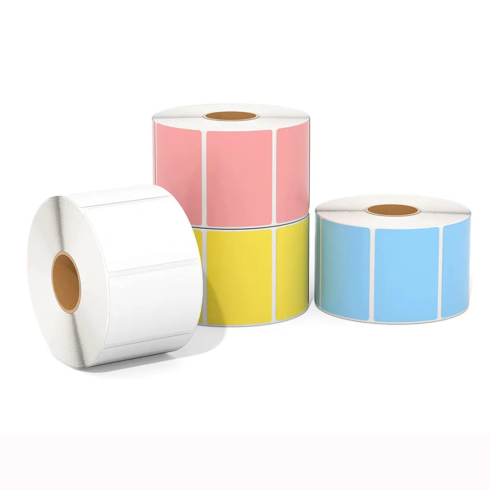 Best sales eco-friendly bpa free color thermal label paper 57*38 thermal label roll