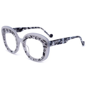 Chất lượng cao tùy chỉnh quang cảnh tượng khung cho phụ nữ quá khổ theo toa Acetate Kính mắt đầy màu sắc thiết kế thời trang - Product Image 5