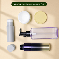 Bouteilles de lotion en plastique brillantes de haute qualité de 50 ml et 100 ml avec pompe distributeur pour emballage de savon liquide et gel douche