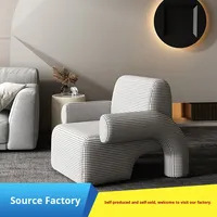 Fauteuil individuel Youhan de designer nordique, moderne et créatif, en tissu, luxe léger, pour salon, chambre, détente, haute densité, usage domestique