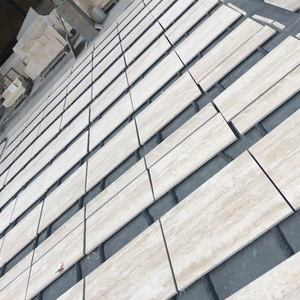 Baldosas de Mármol Travertino Blanco Marfil Moderno Goldtop, con Agujeros sin Rellenar, Travertino Natural Pulido, Revestimiento de Pared para Villas, Suelos Pulidos - Product Image 3