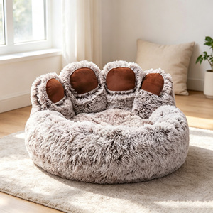 Cama para Perros con Forma de Pata de Oso, de Felpa Suave, Cálida para Invierno, Nido para Gatos, Colchoneta para Dormir para Mascotas, Sofá Cama para Perros y Gatos Medianos y Grandes - Product Image 3