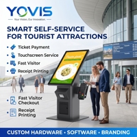 SMART SELF-SERVICE Tankstellen-Zahlungsterminal Touchscreen QR/NFC-Zahlung Kartenleser Belegdrucker Aluminium YOVIS F4 OEM ODM